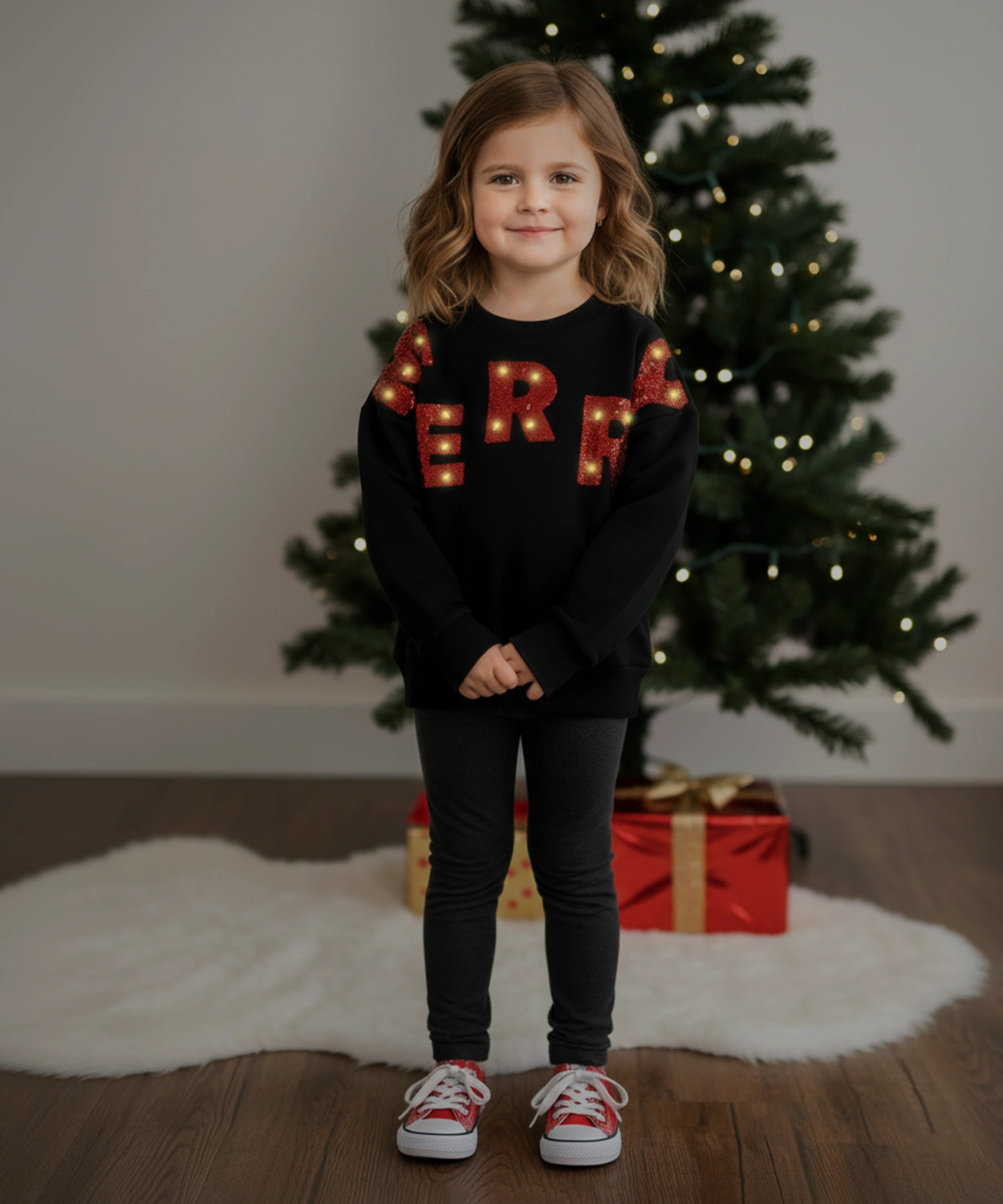 Lights Black Unisex Sweatshirt