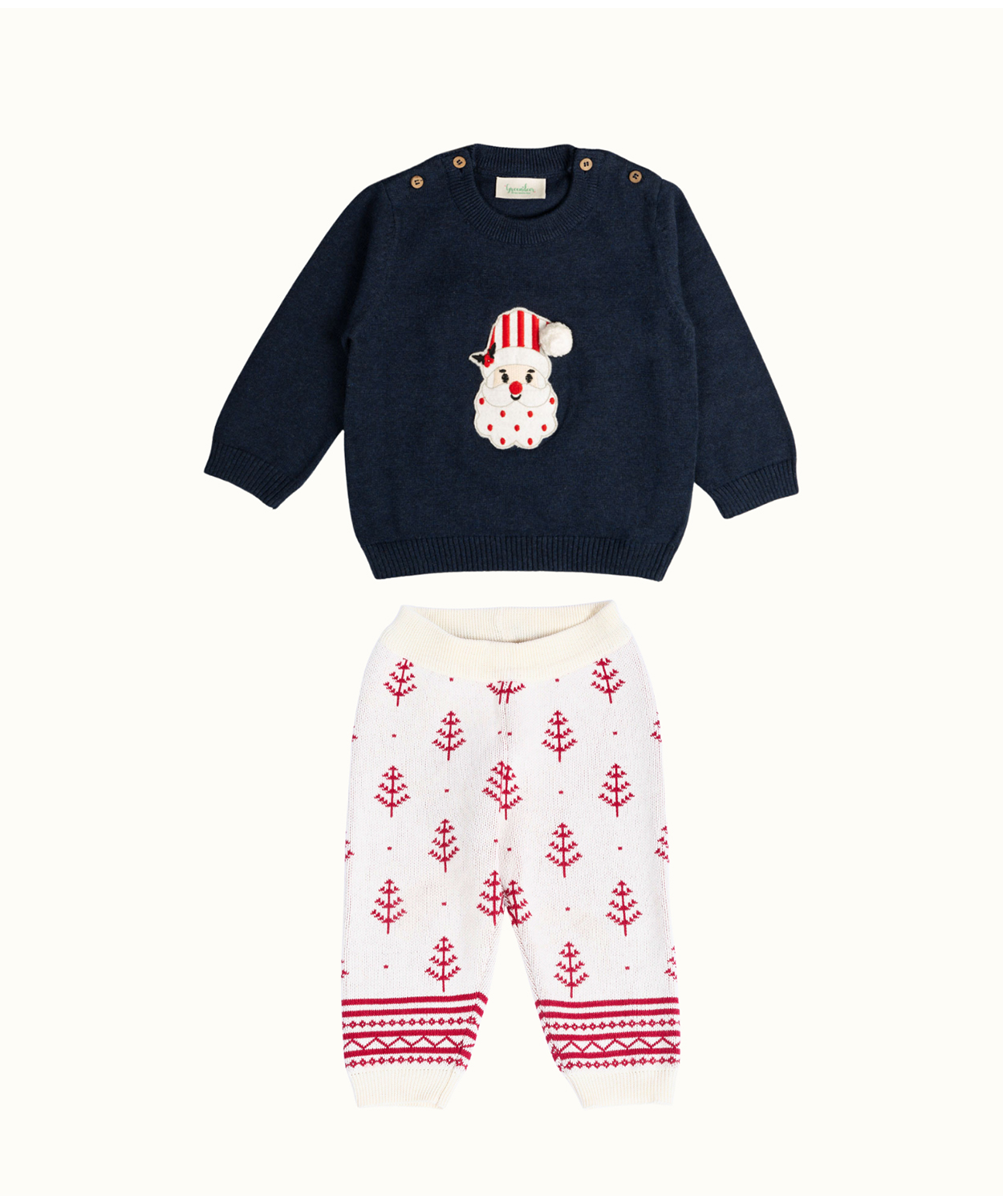 Navy & Pink Secret Santa Sweater & Lower Set Of 2