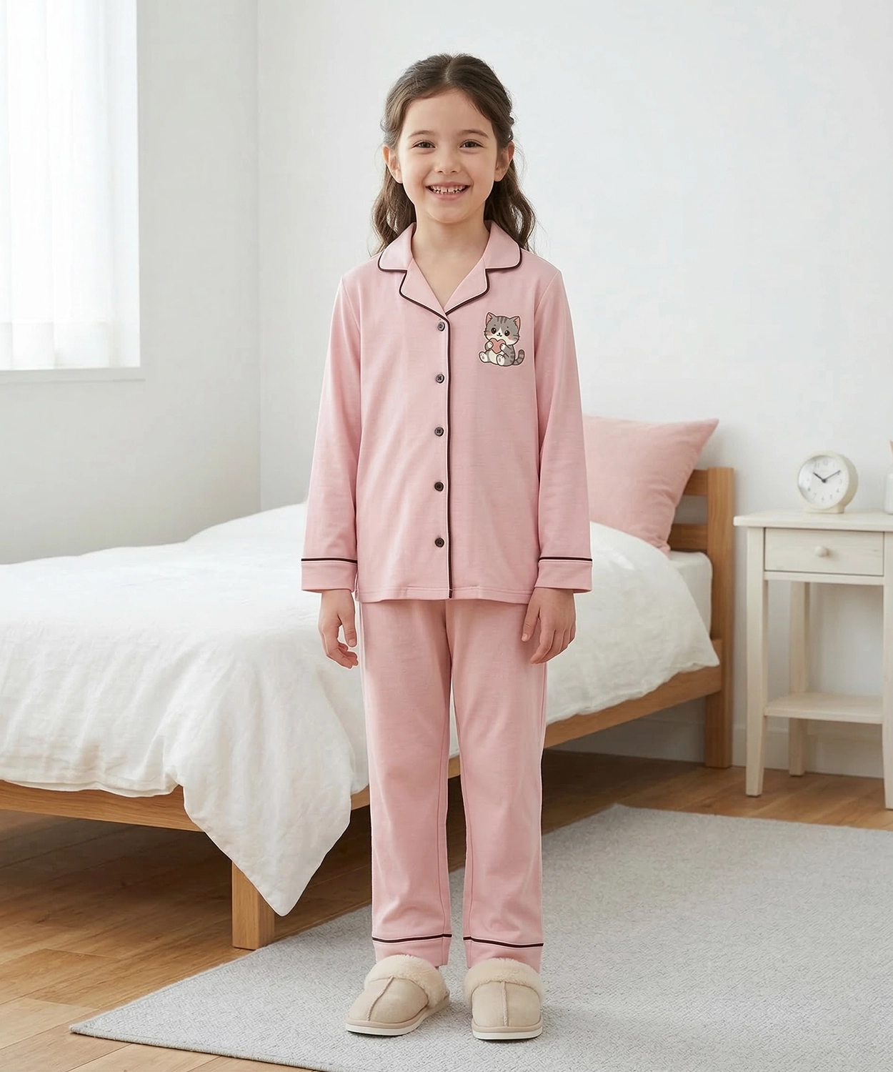 Kitty Love Baby Pink Night Suit