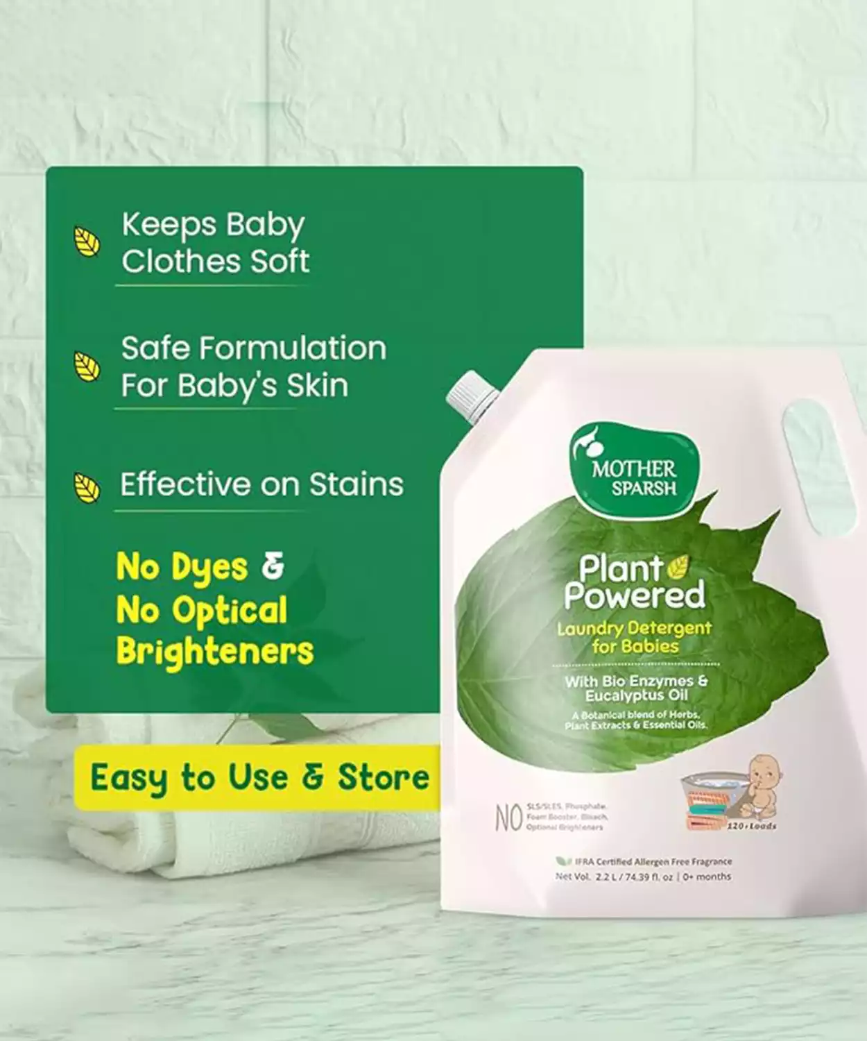 Plant Powered Baby Laundry Liquid Detergent- (2.2 litres)
