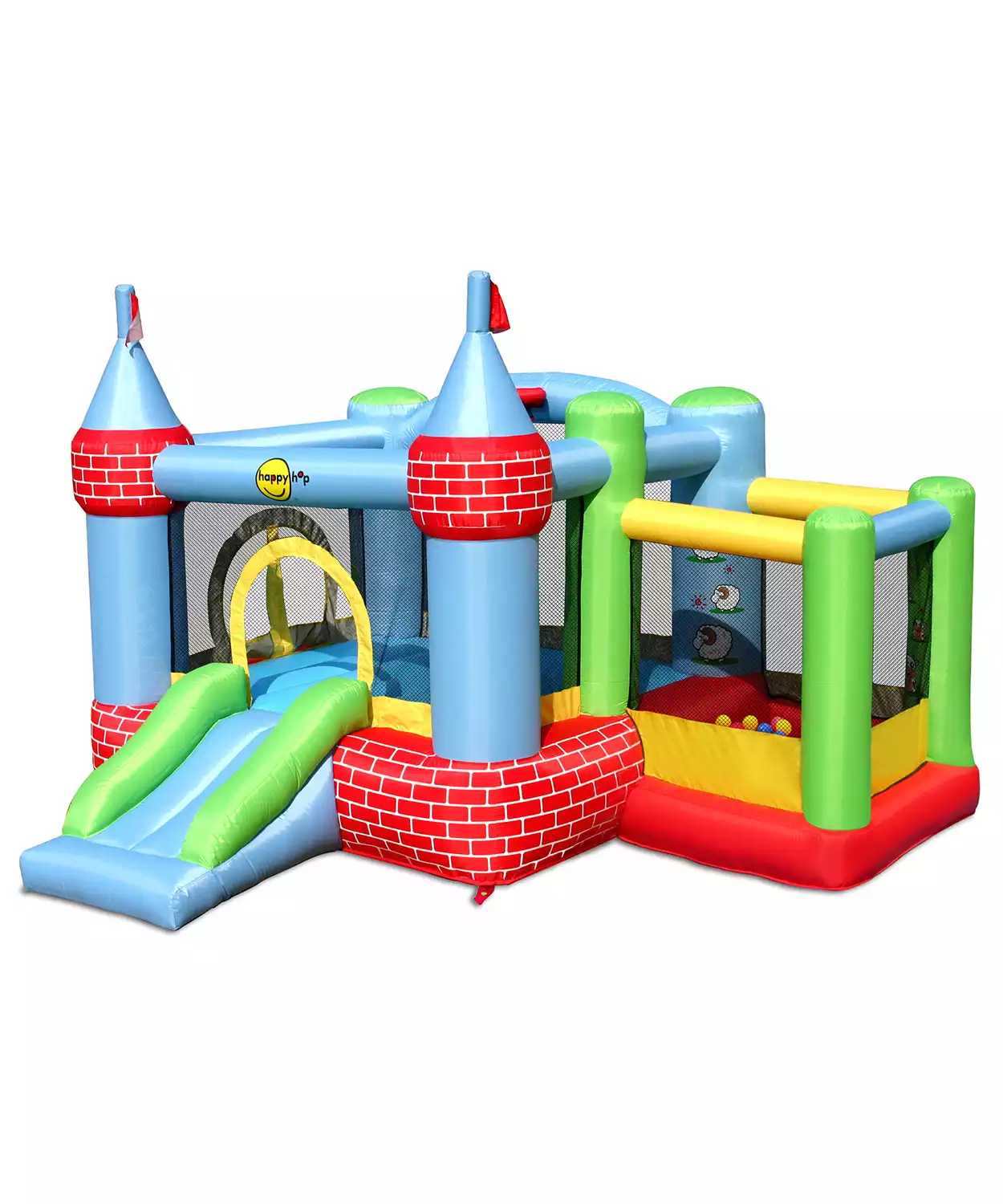 Castle Bouncer With Farmyard Ball Pit 