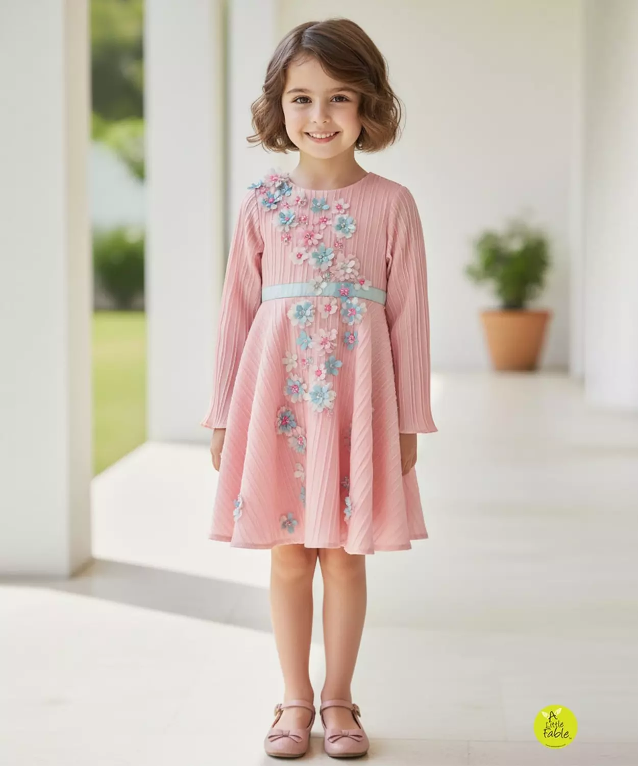 Pink Meadow Full Sleeves Dress