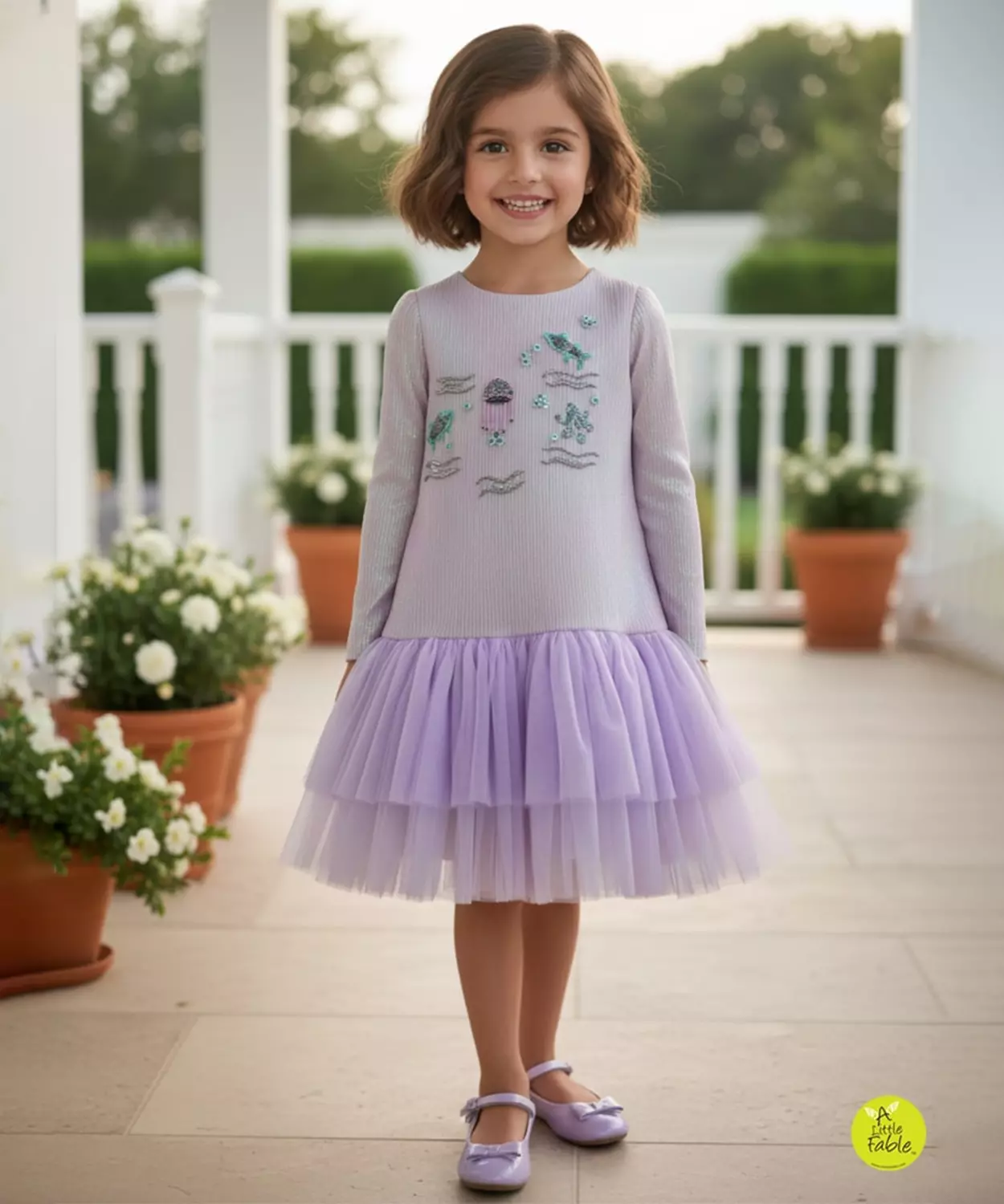 Mermaid Mist Full Sleeve Dress