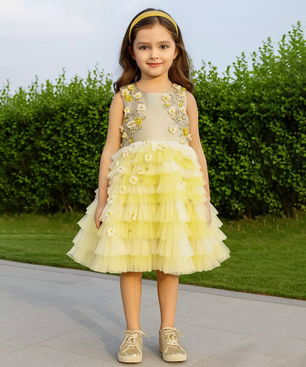 Yellow Faye Princess Dress