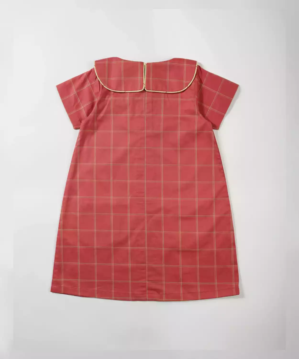 Girls Bunny Teeth Collar Skater Dress With Pockets