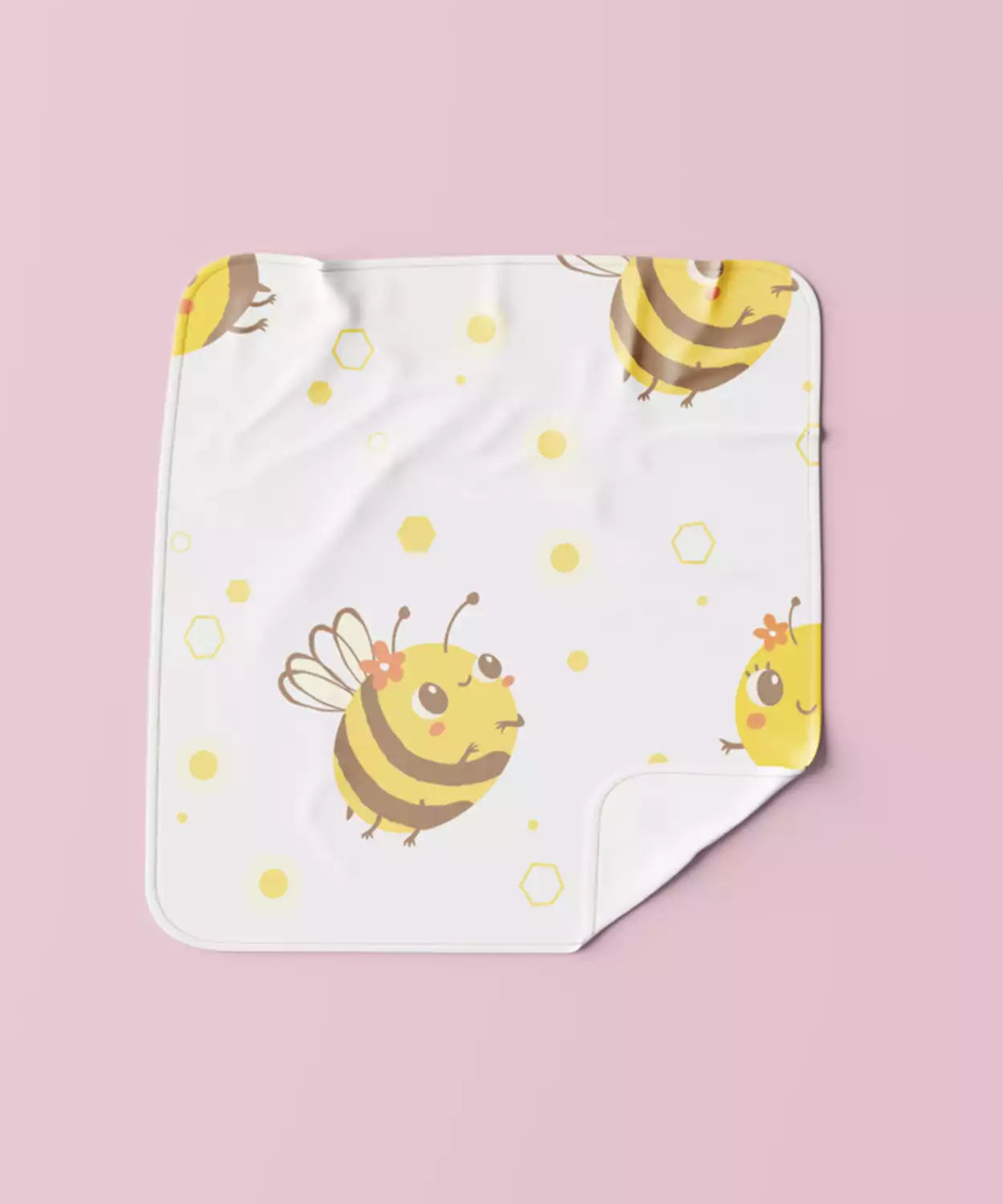 Cotton Muslin Wipes (Set of 3) - Honeybee