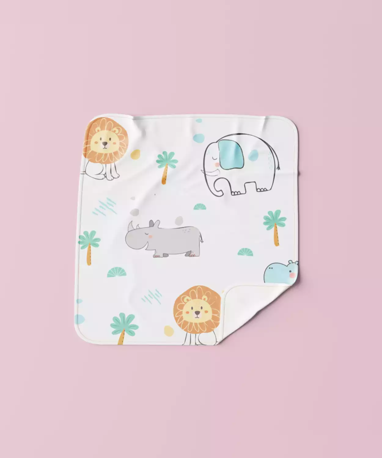 Cotton Muslin Wipes (Set of 3) - Jungle Safari