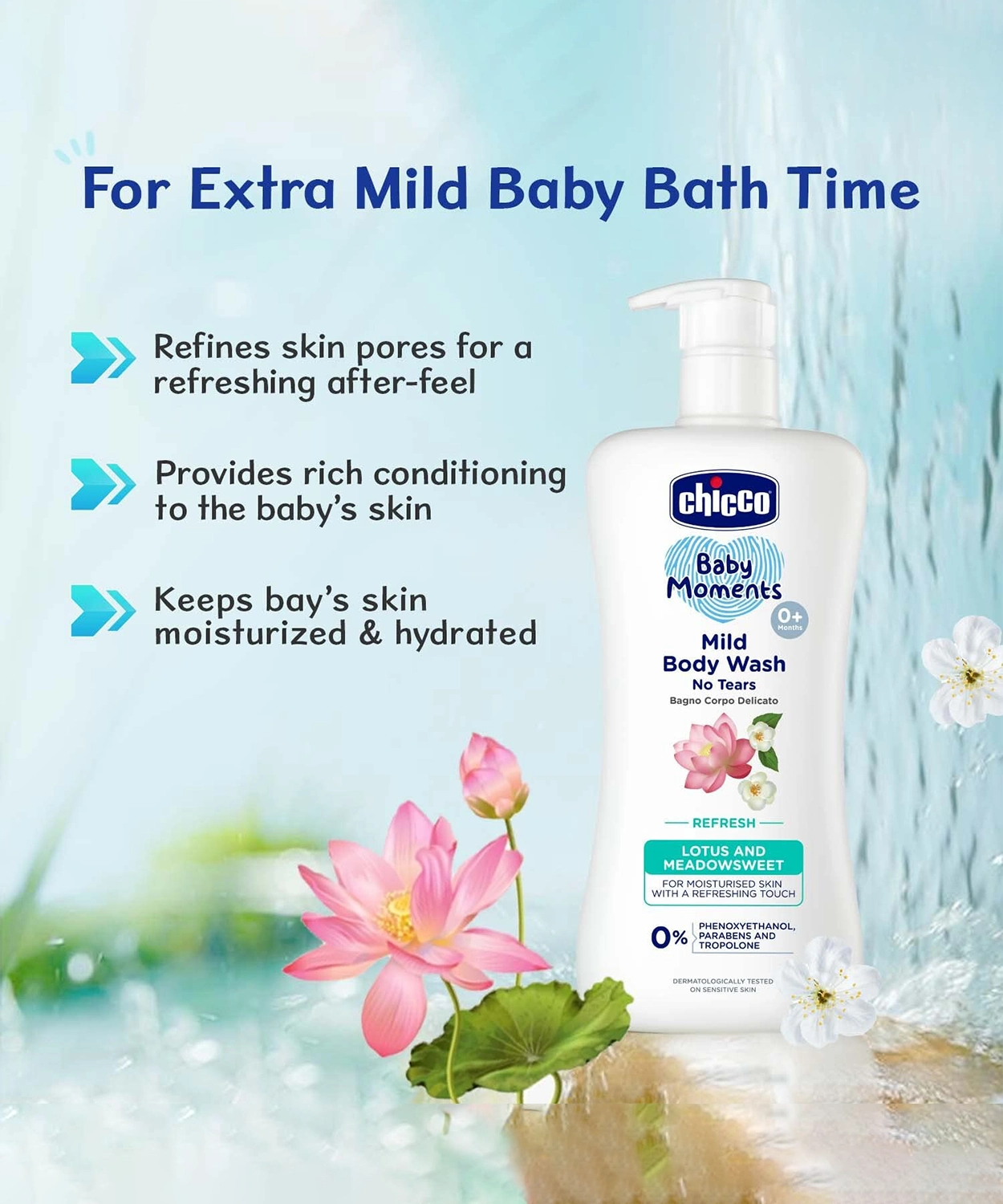 Lotus & Meadowswee Baby Moments Mild Body Wash - 200ml 