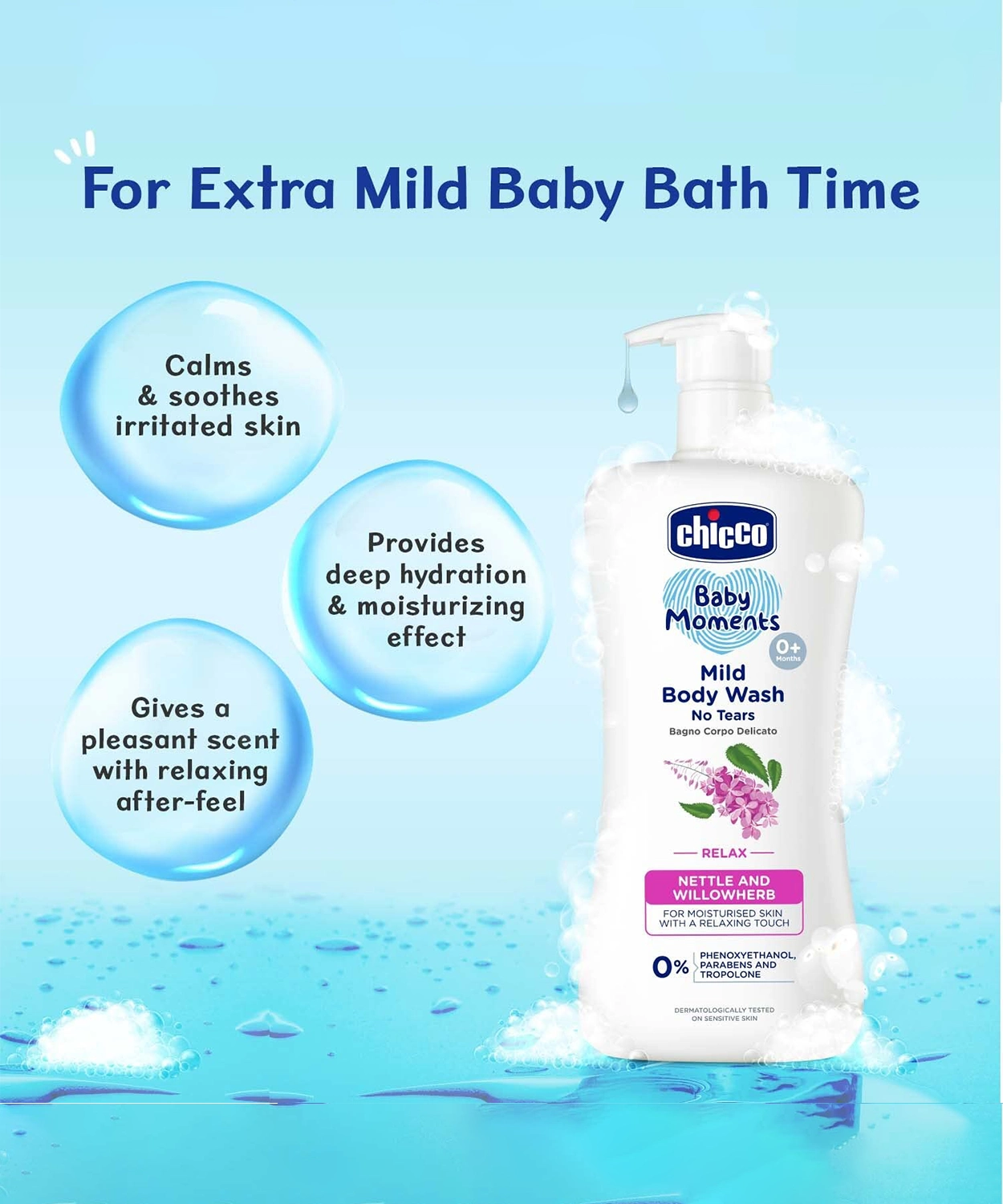 Nettle & Willowherb Baby Moments Mild Body Wash - 500ml