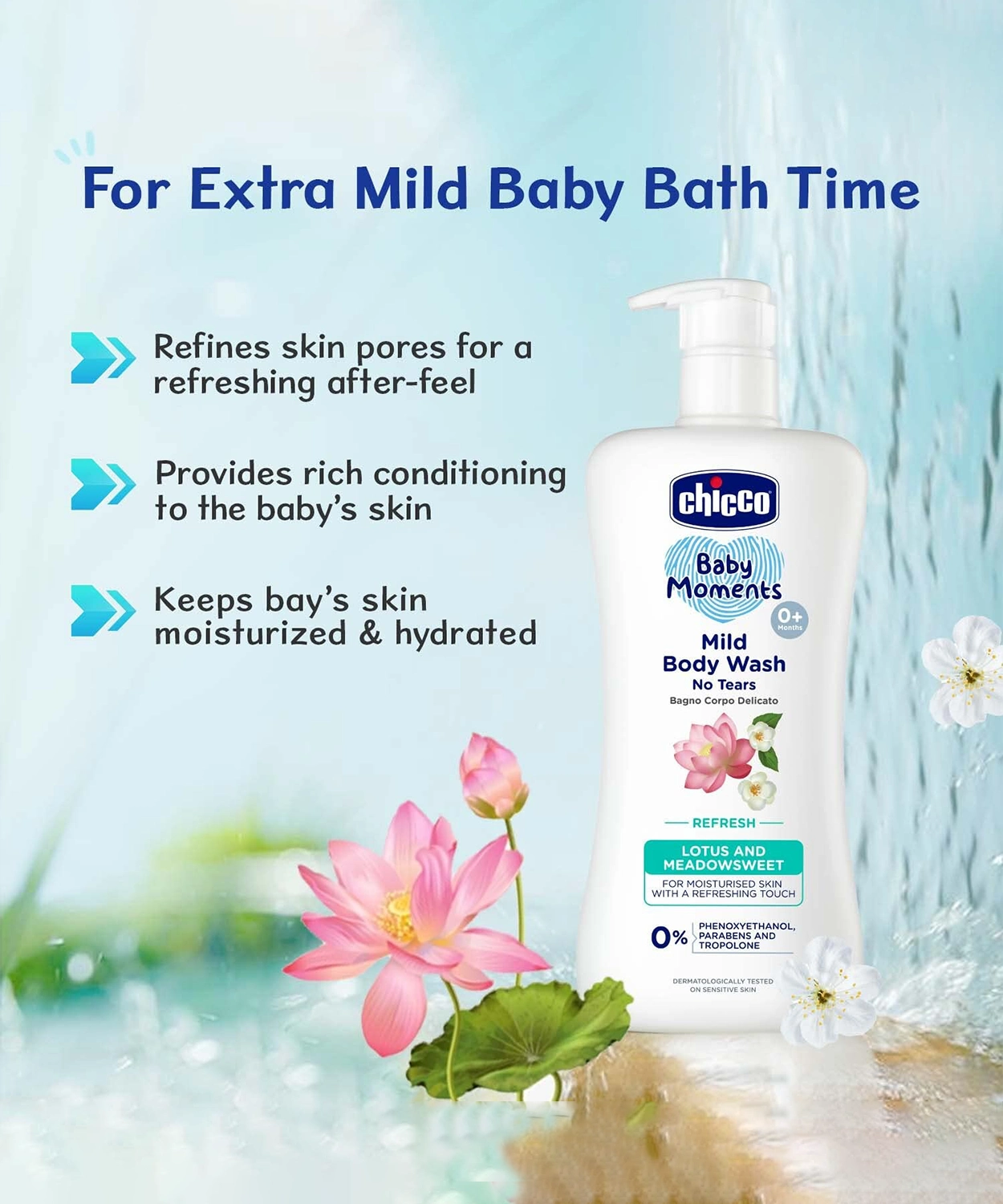 Lotus & Meadowswee Baby Moments Mild Body Wash - 500ml 