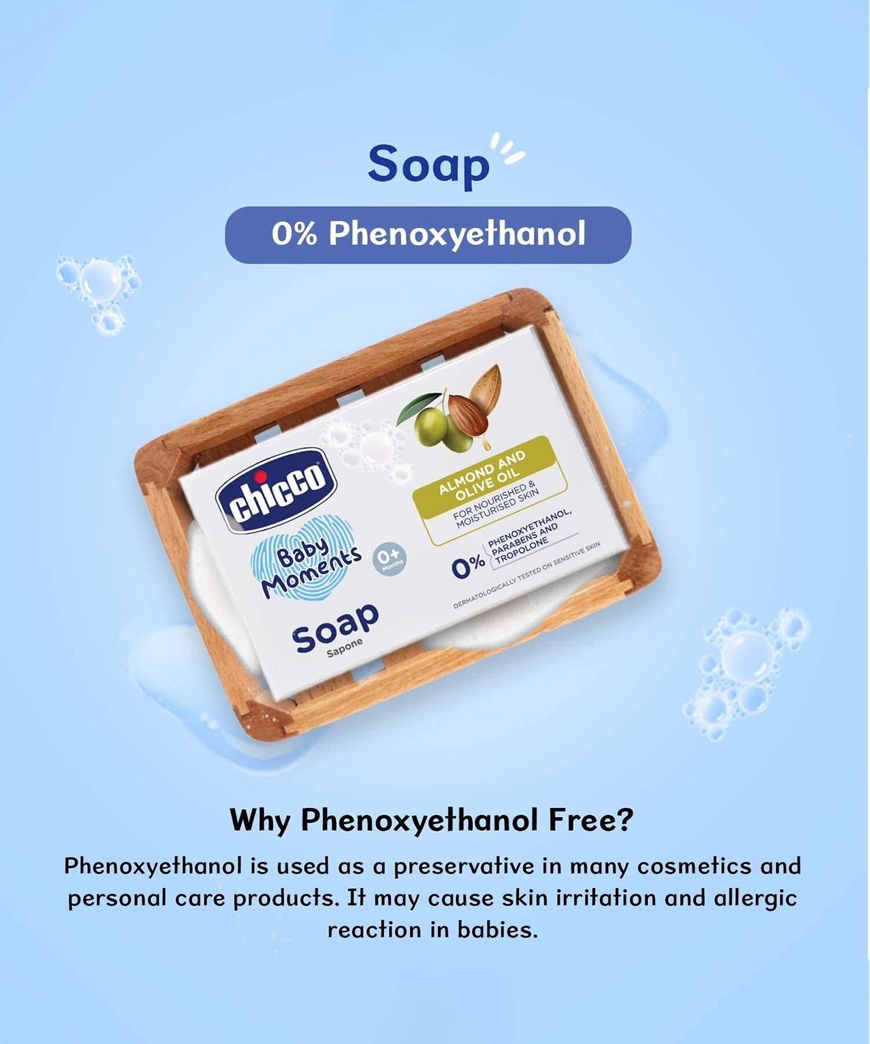 Baby Moments Bathing Soap for Babies with Almond & Olive Oil - 125g