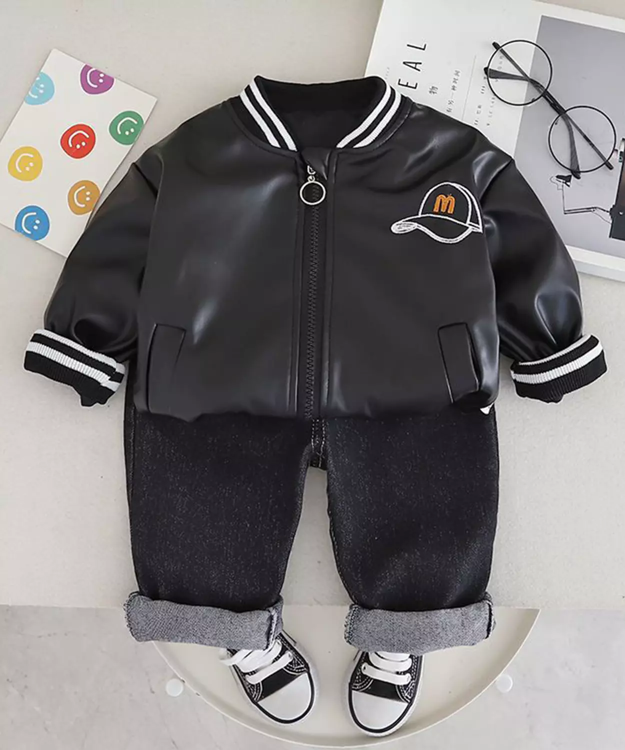 Leather Jacket With Pant