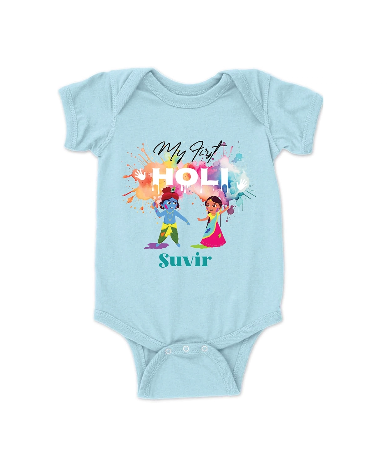 My First Holi Romper - Vrindavan Vibes