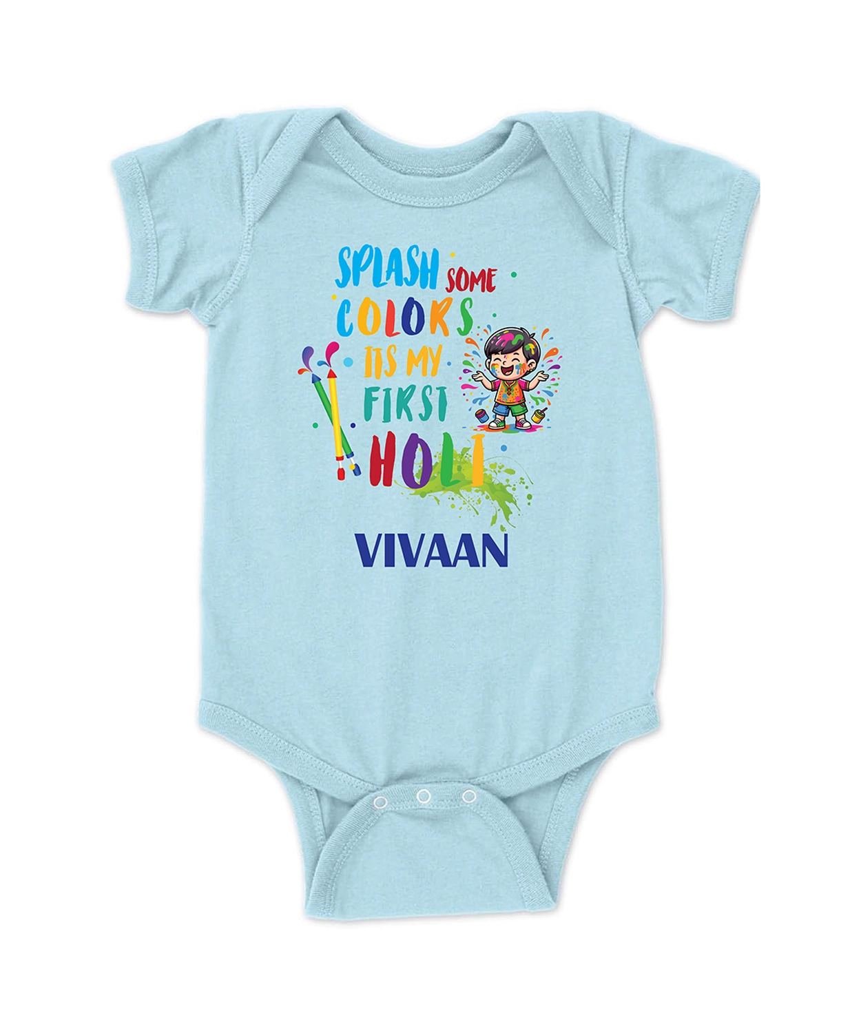 My First Holi Romper - Splash of Joy