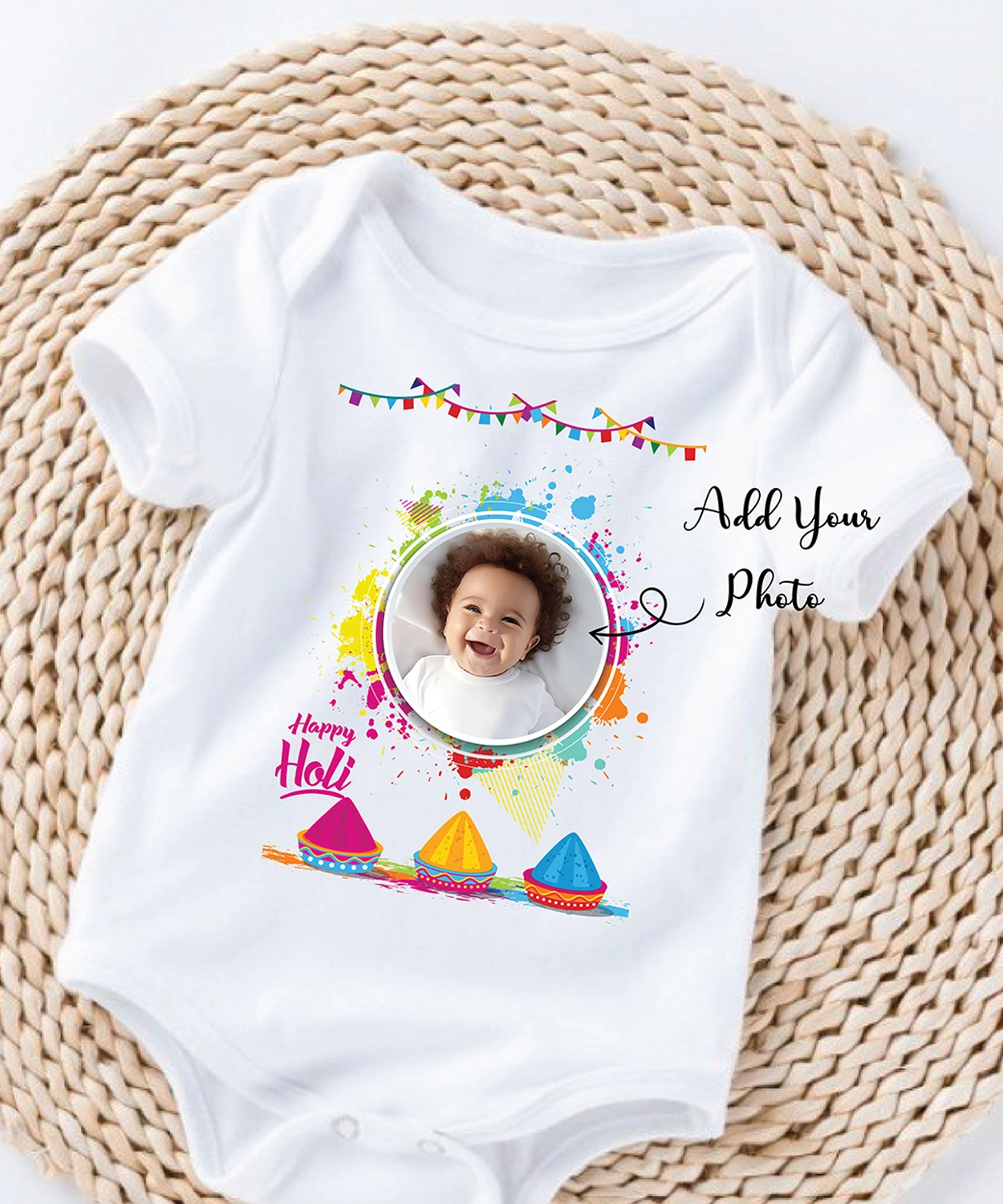 Happy Holi Photo Romper