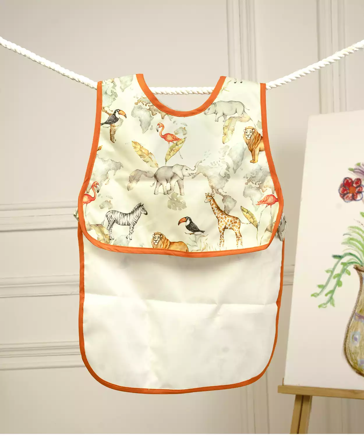 Baby It's Wild World Little Artist Apron With Canvas Bag
