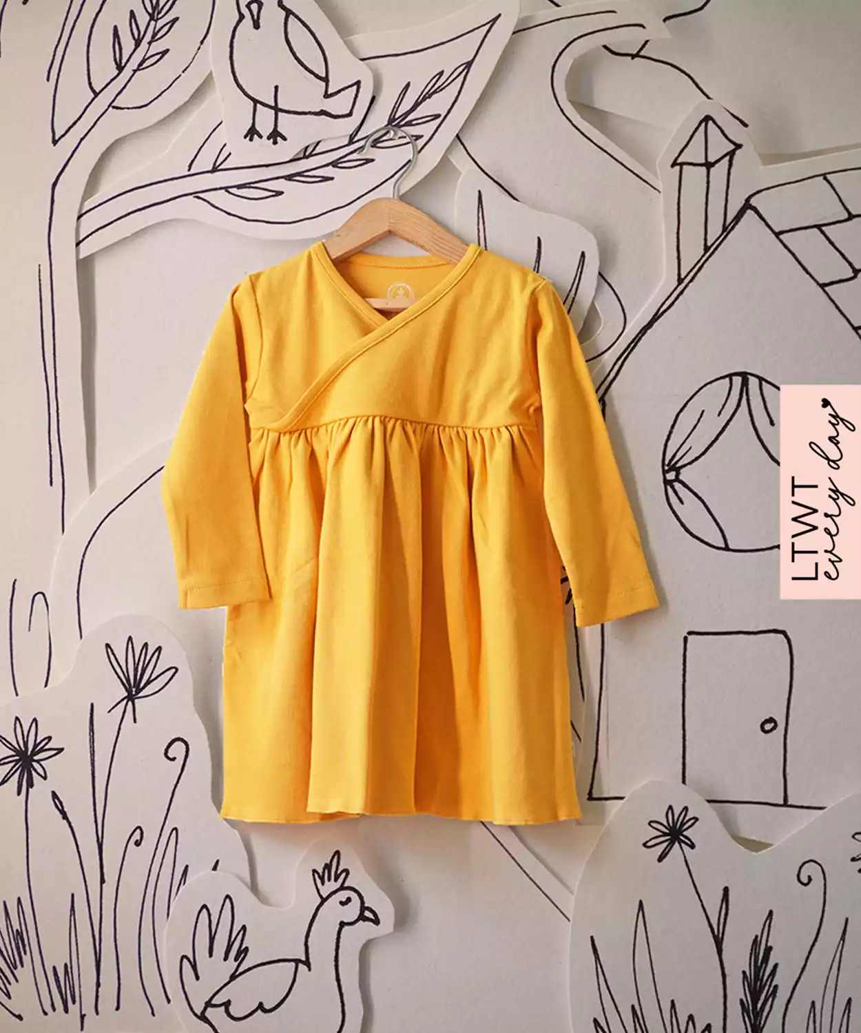 Everyday Girls Wrap Dress In Yellow