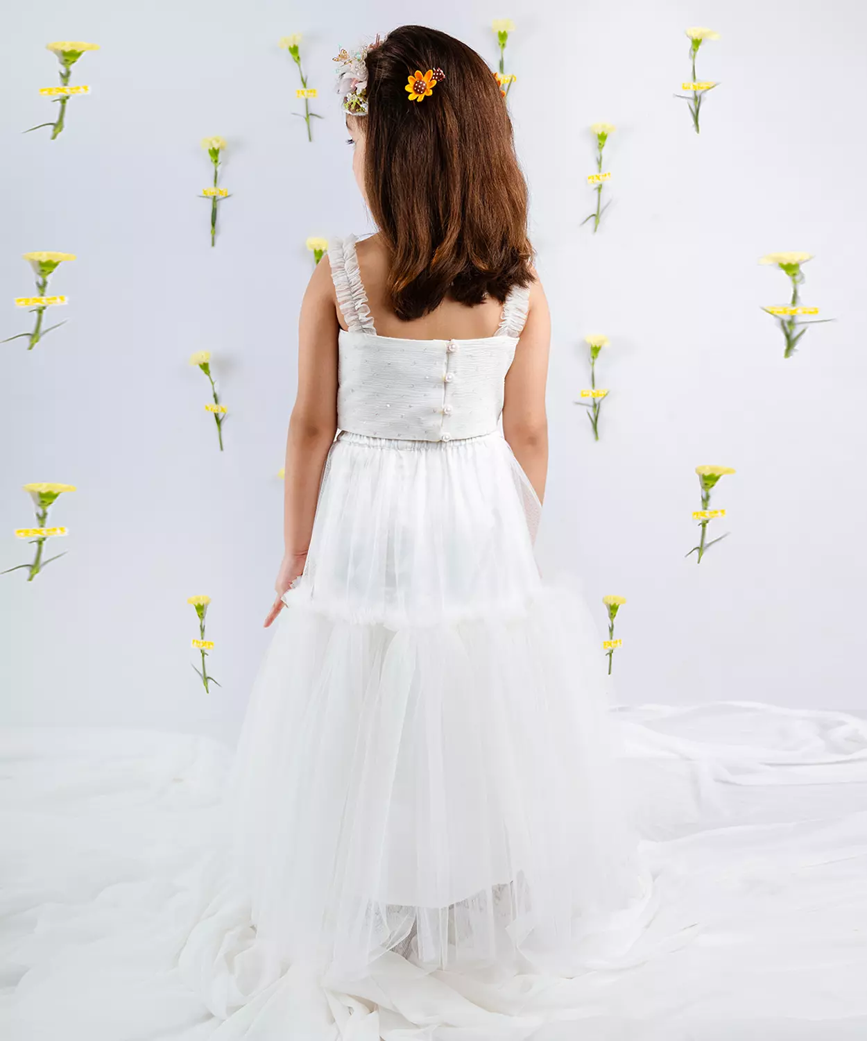 White Embellished Lehenga Set