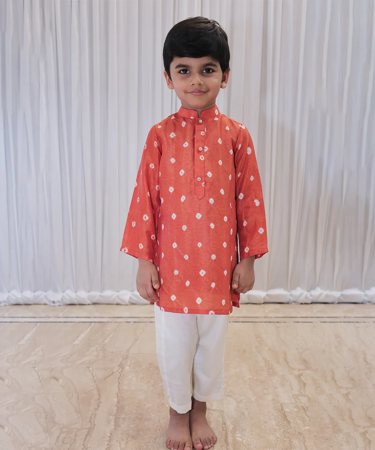 Boondh Bandhej Kurta Set