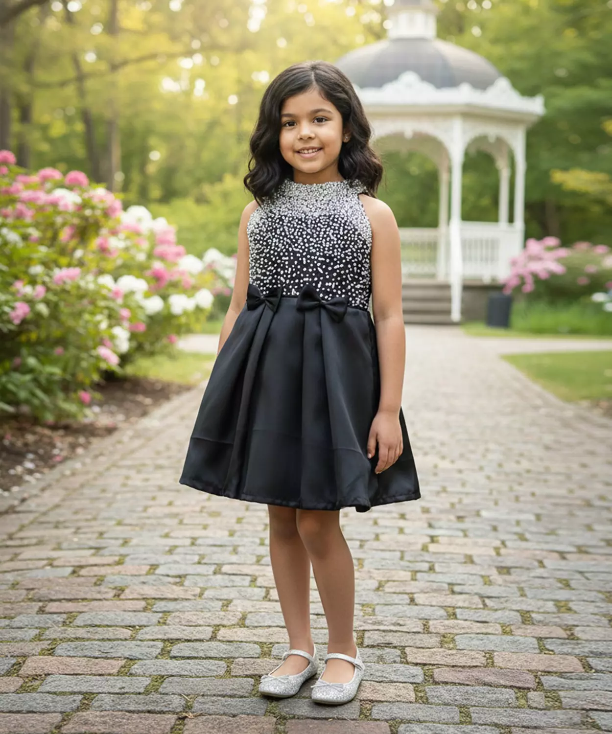 Midnight Pearl Party Dress