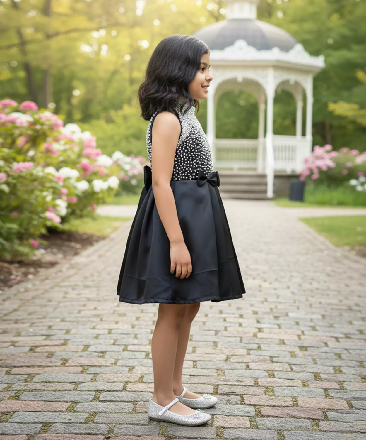 Midnight Pearl Party Dress
