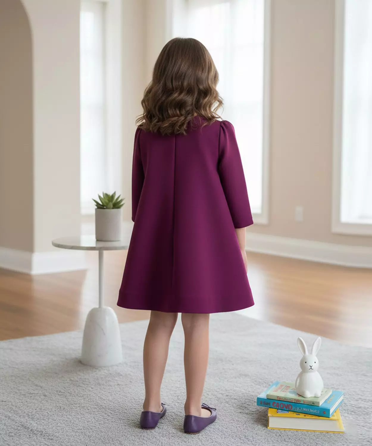 Plum Petal Bow Dress