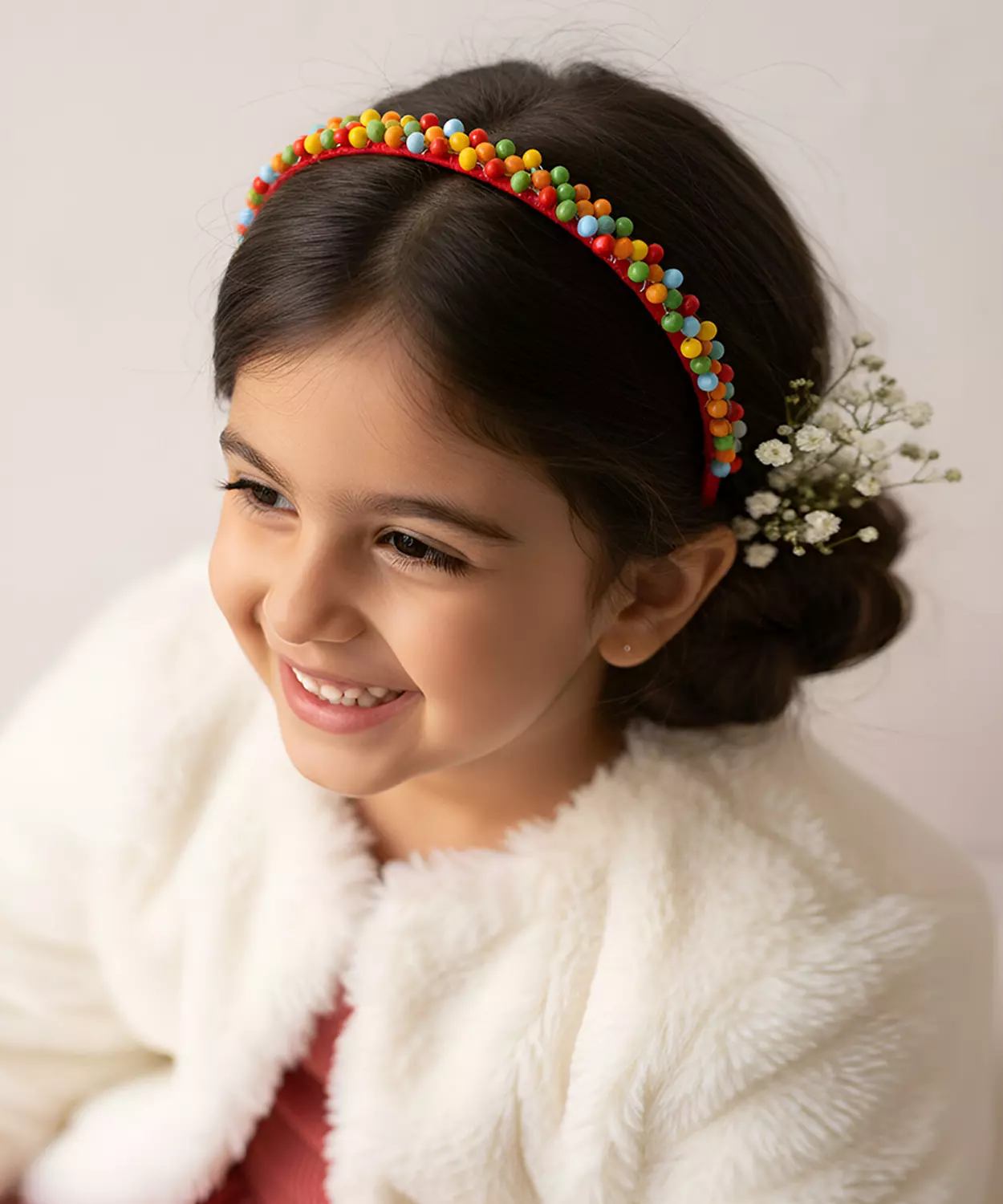 Christmas Beaded Hairband -Multicolour