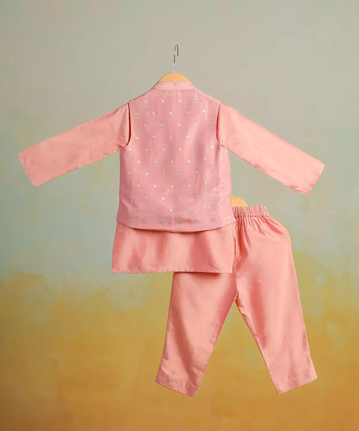 Peach Polka Jacket Set