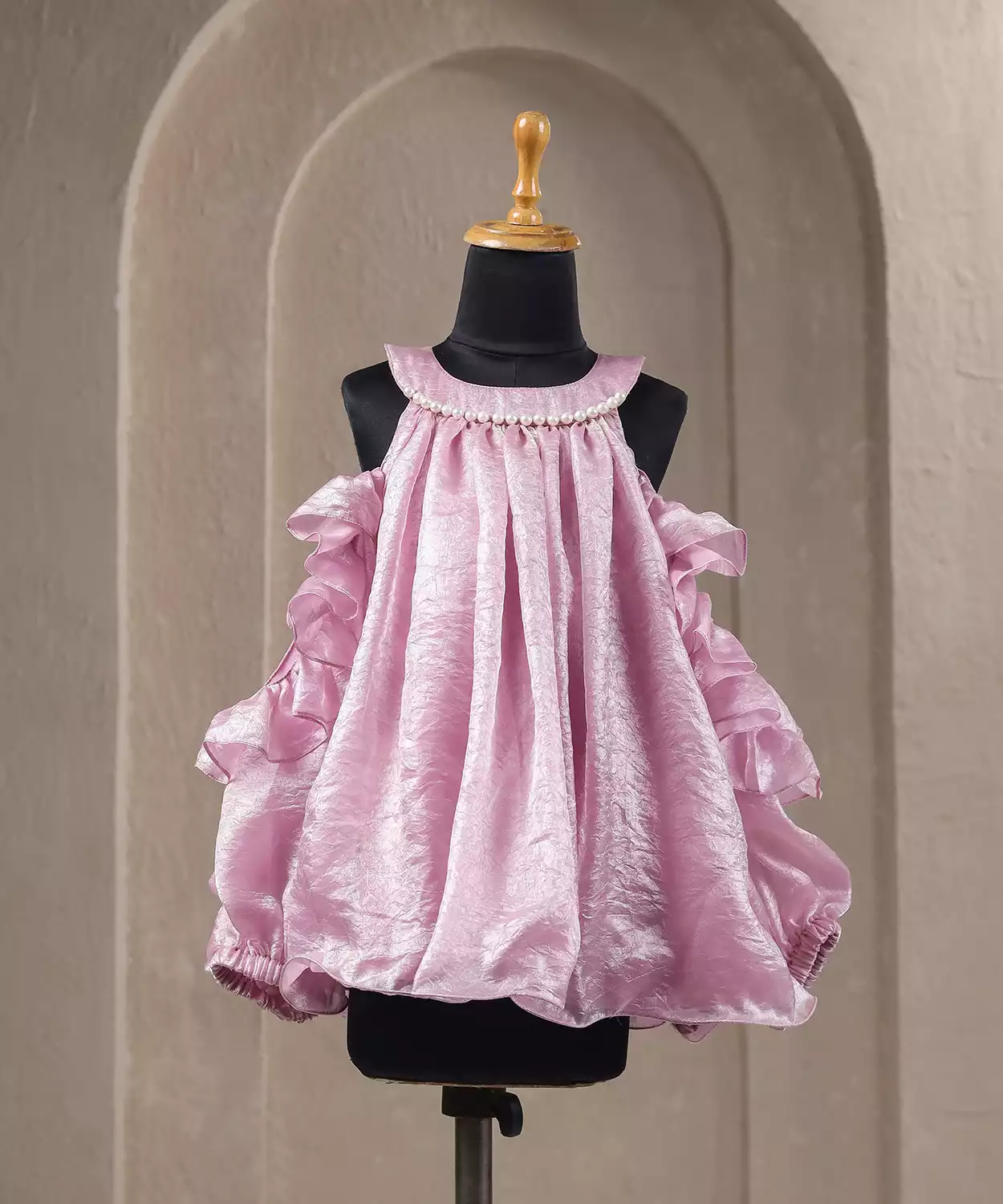 Pink Cold Shoulder Dress