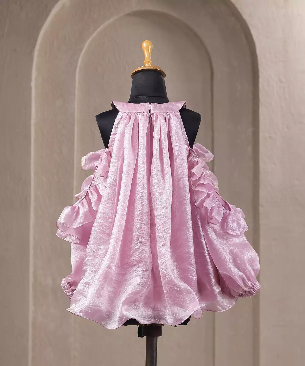 Pink Cold Shoulder Dress