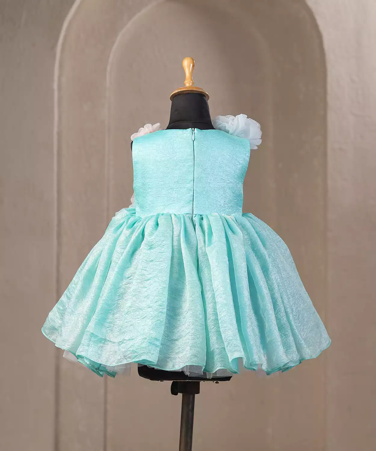 Blue Pink Flower Dress