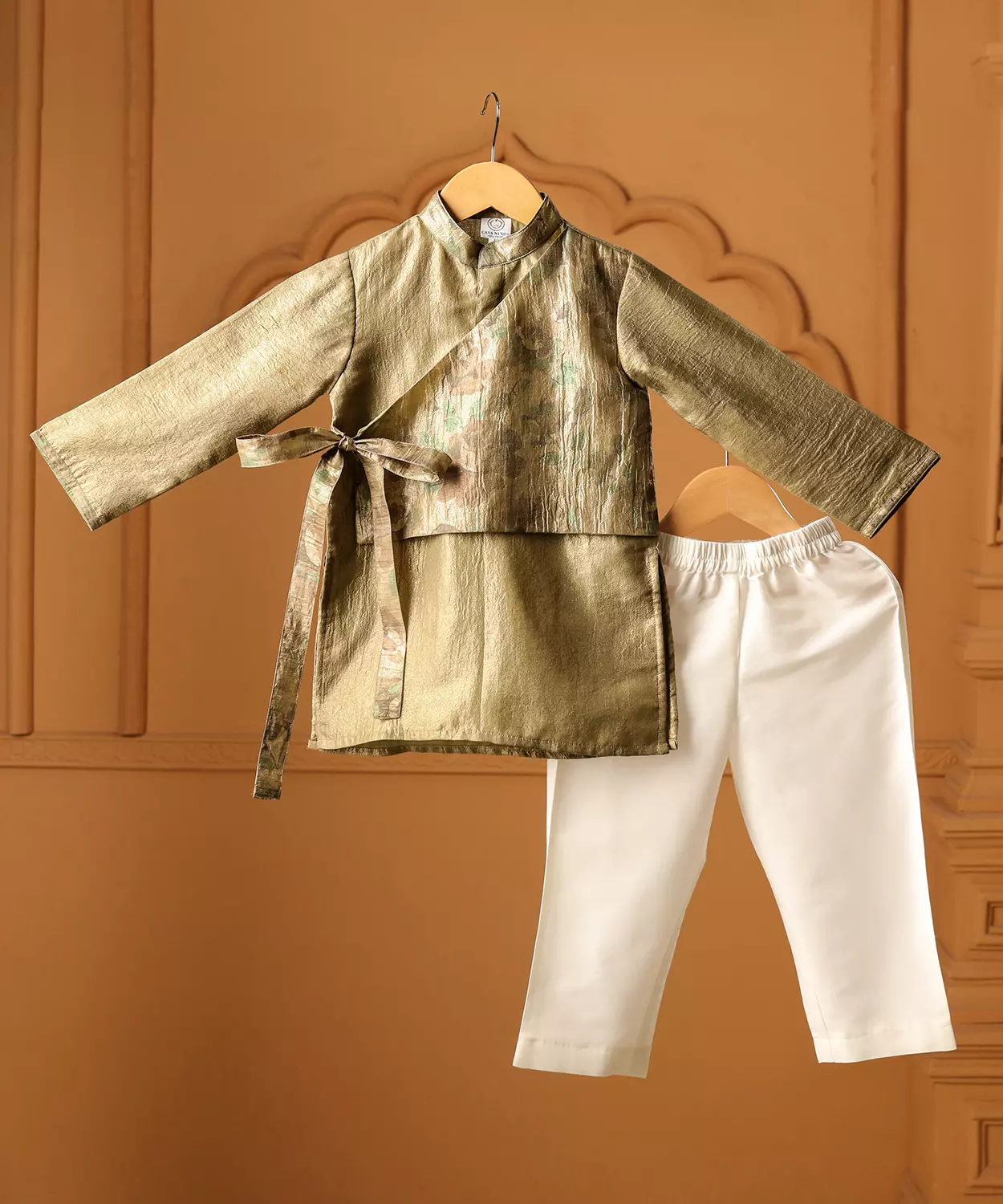 Olive Aura Side-Knot Kurta Set