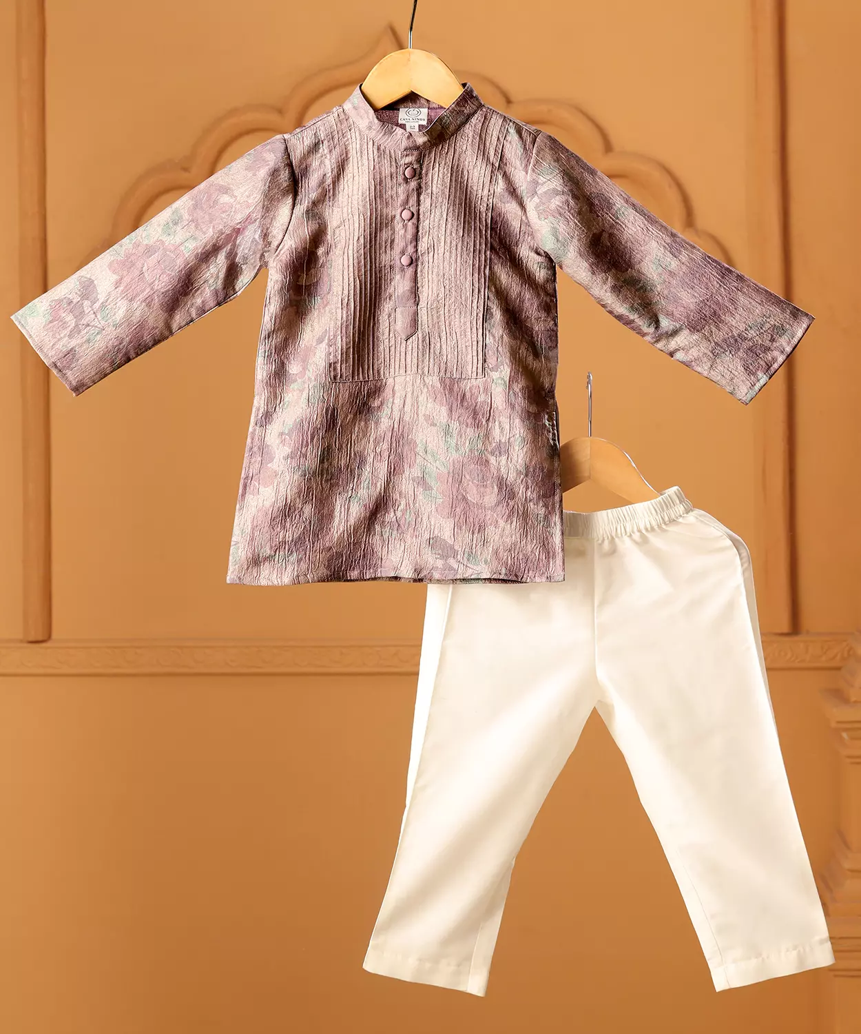 Amethyst Bloom Pintuck Kurta Set