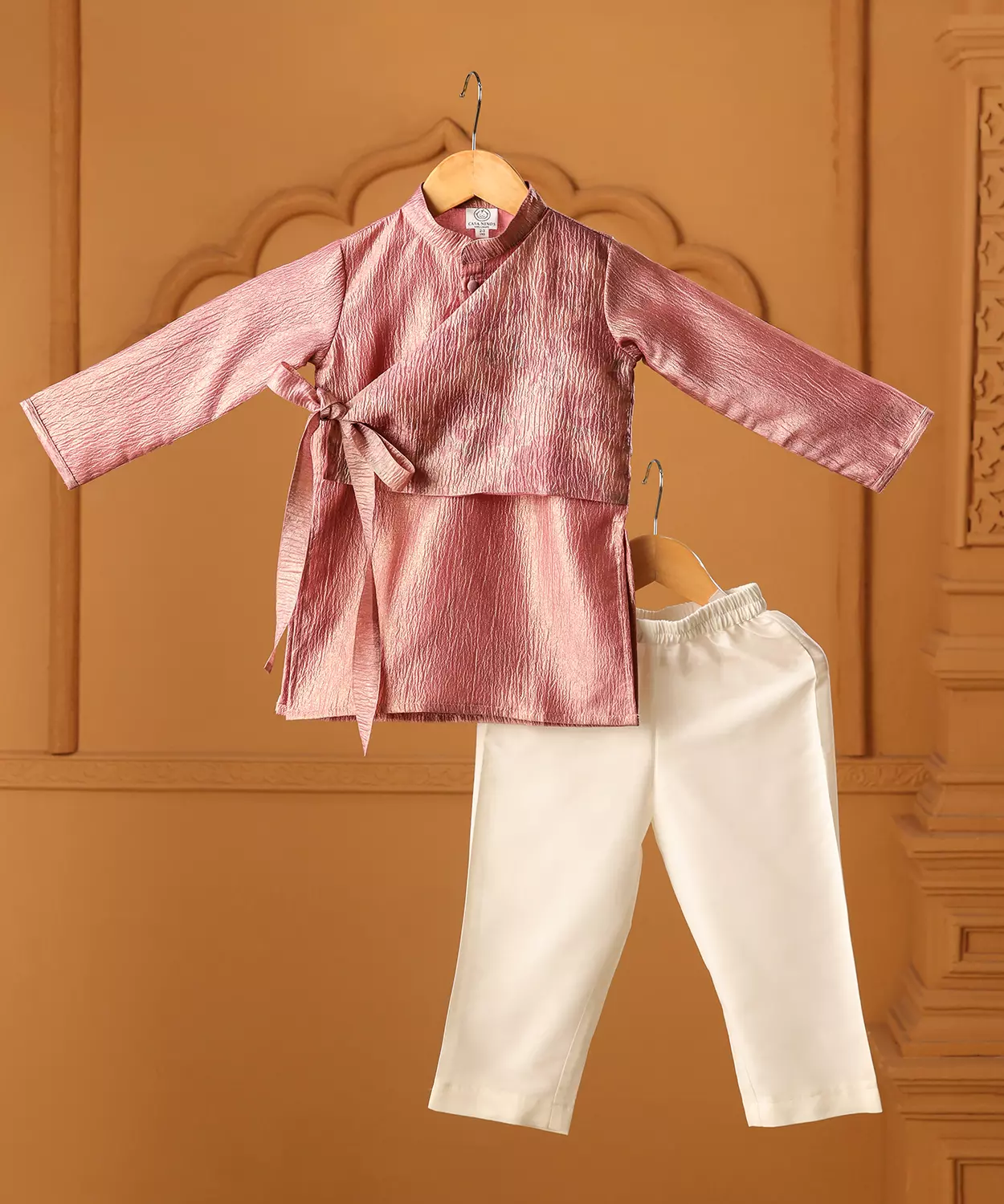 Rose Angrakha Kurta Set