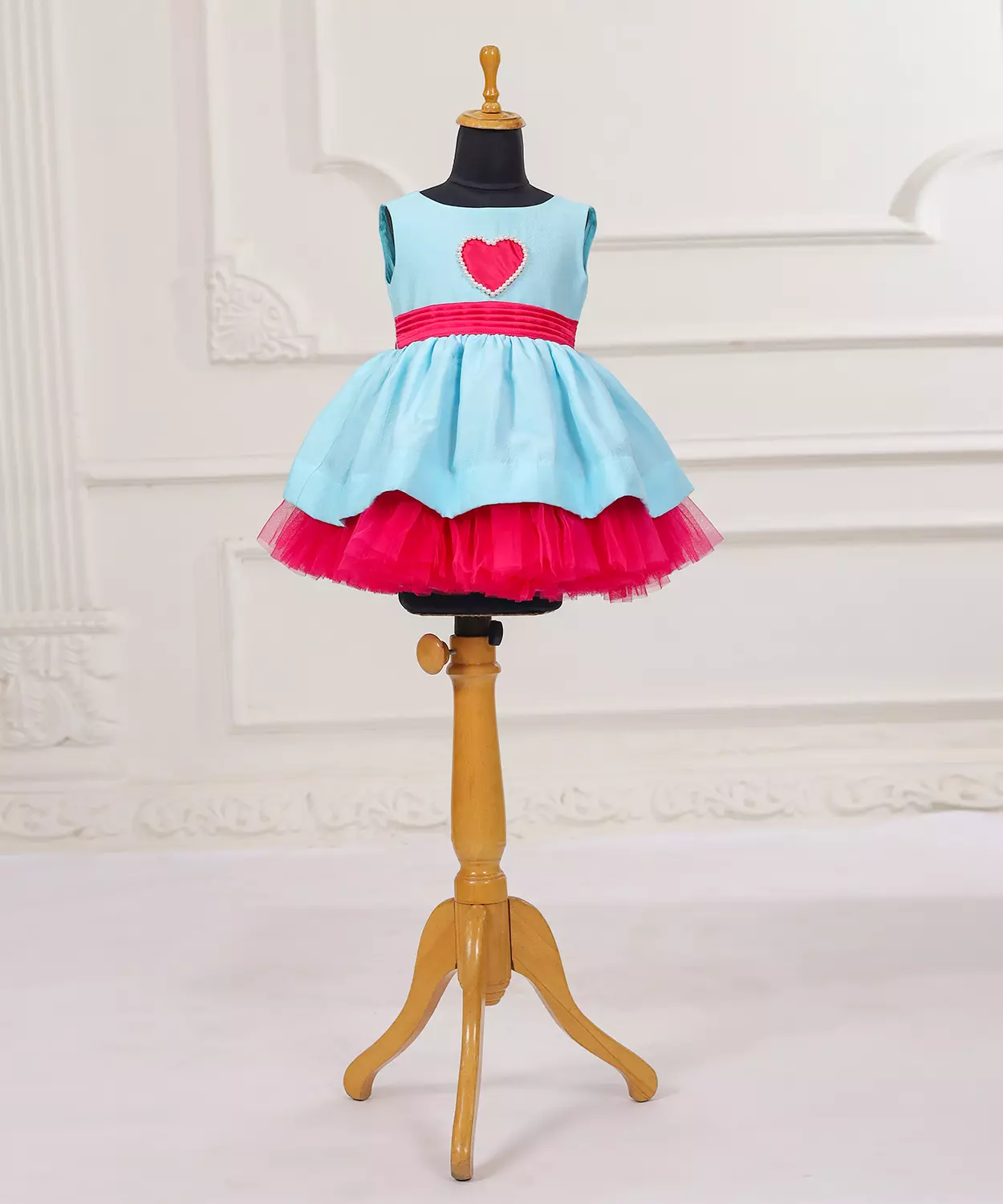 Heart Patch Blue Dress