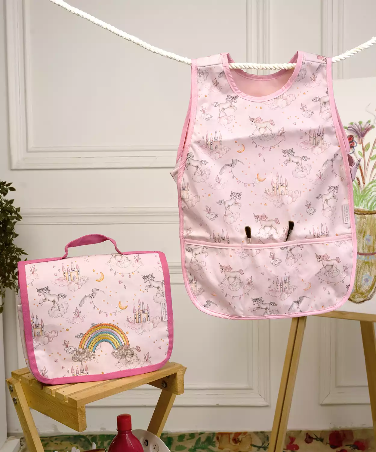Dream A Little Dream Little Artist Apron With Canvas Bag