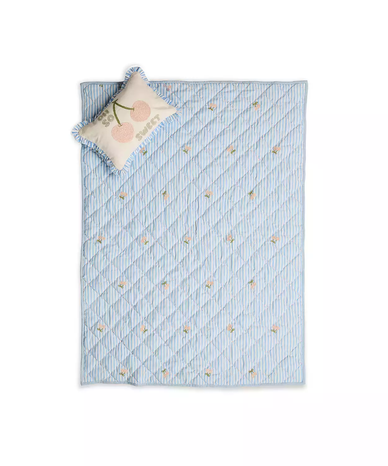 Cherry Blossom Blanket and Personalized Pillow Bundle