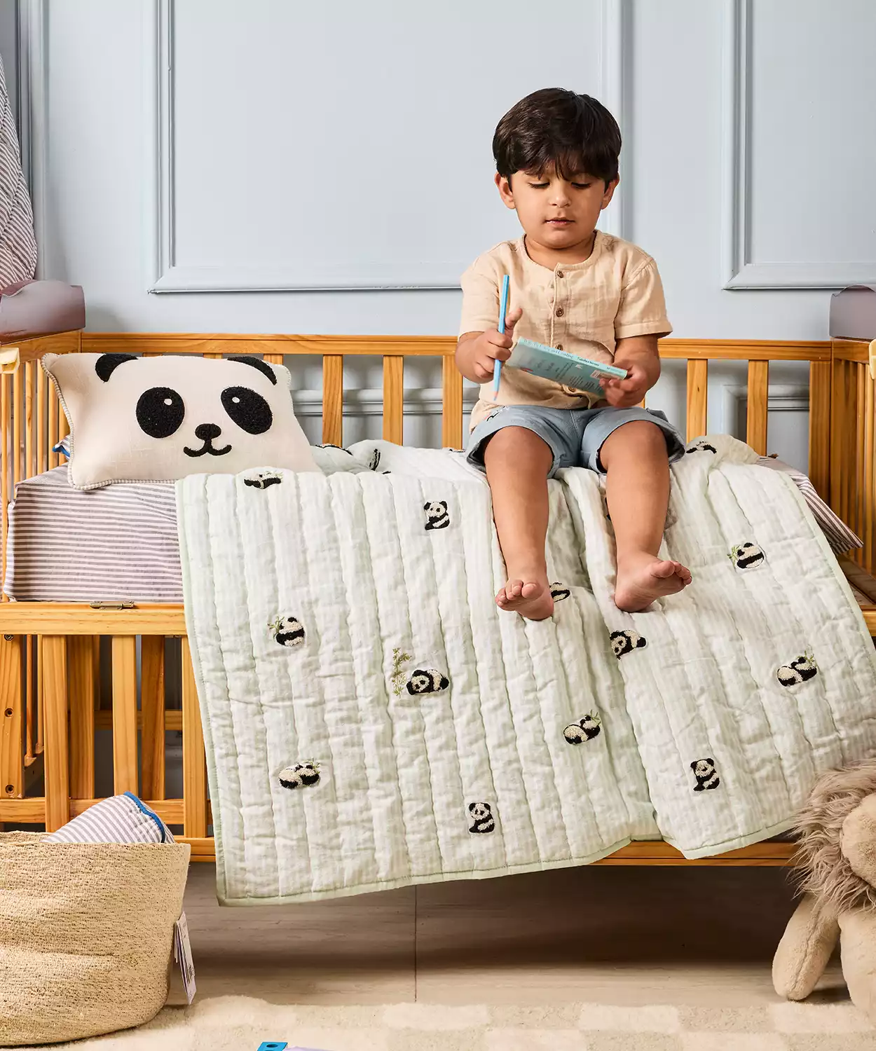 Panda Dreams Blanket and Pillow Bundle