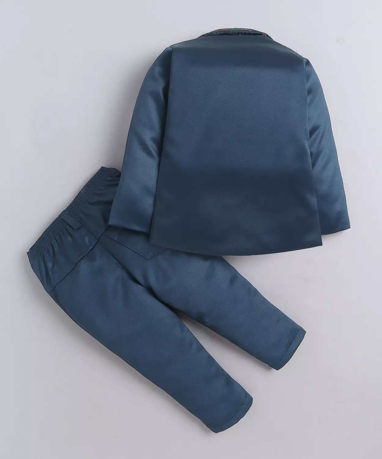 Floral Woven Design 3 Piece Suit Set With Bowtie