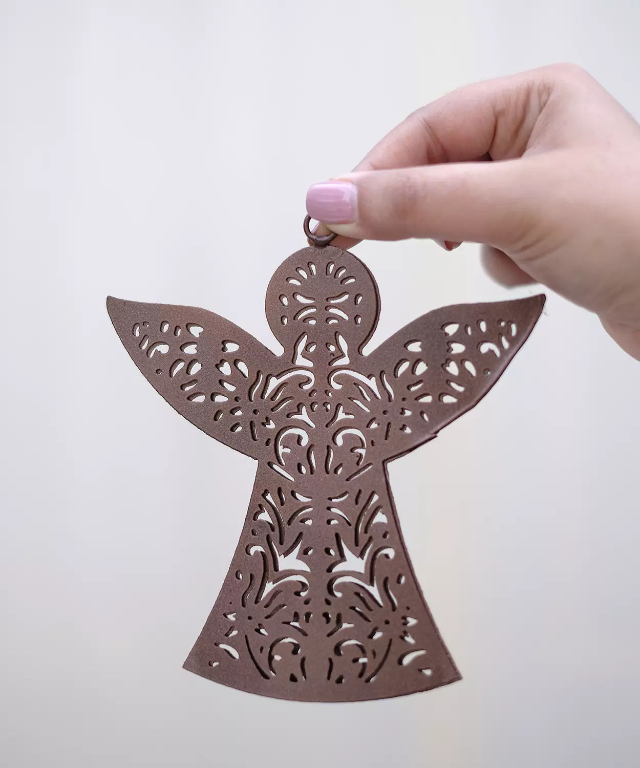 Pack Of 2 Filigree Peace Angel Christmas Tree Ornaments- ELENA