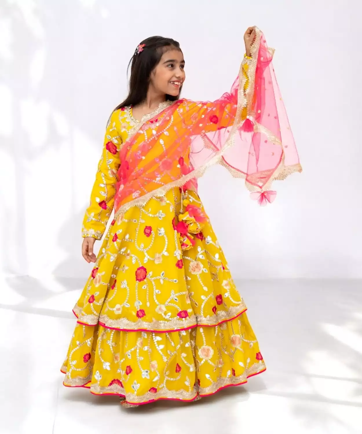 Yellow Gota Embroidered Anarkali
