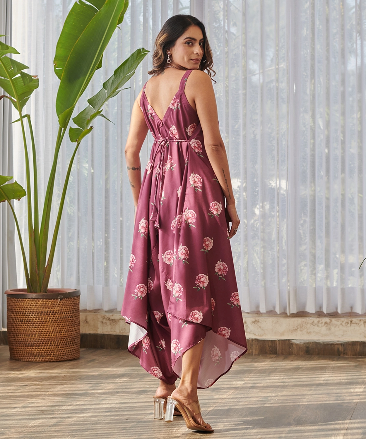 Burgundy Palazzo Jumpsuit