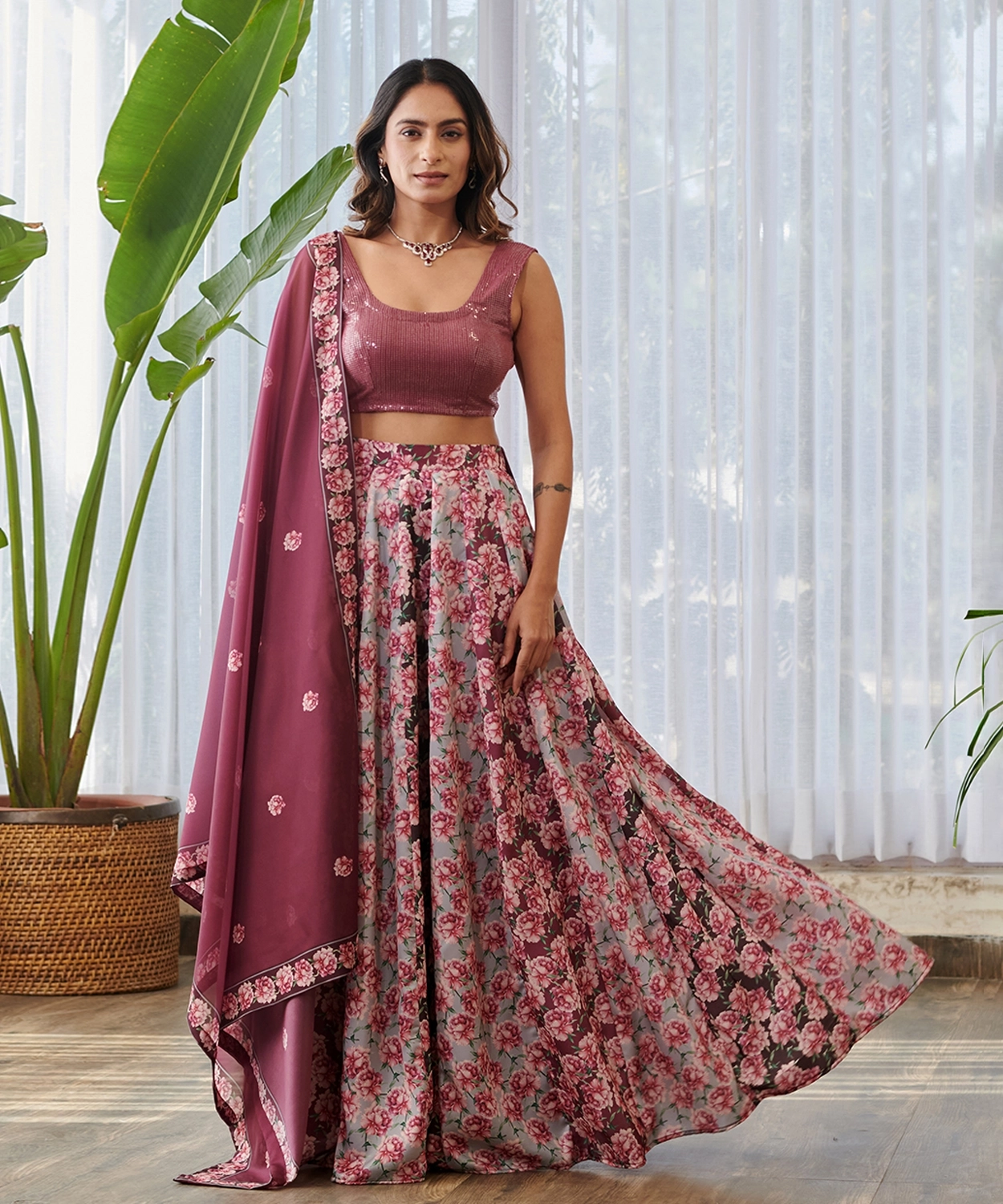 Gulposh Kali Lehenga