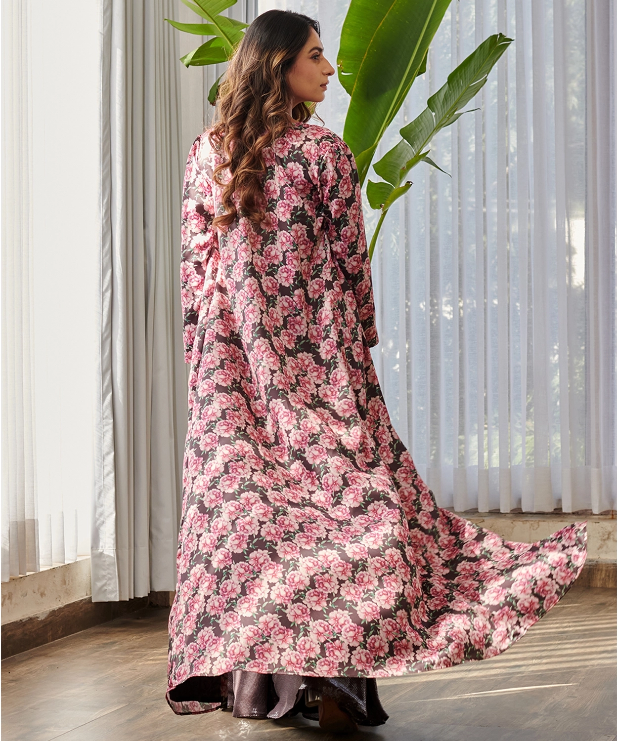 Raisin Sharara, Bralette & Cape Set