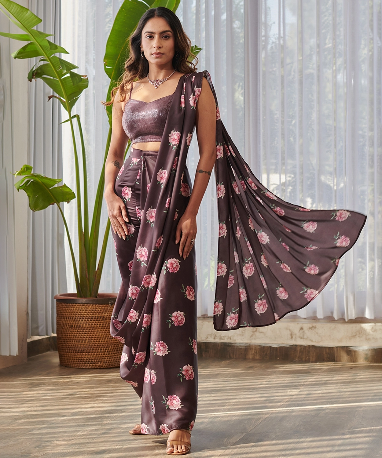 Raisin Pant Saree Set