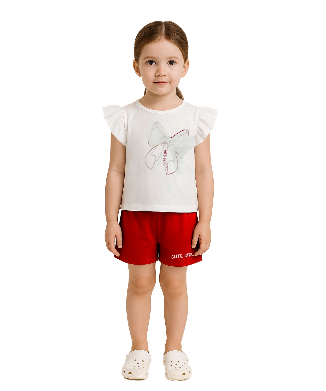 3D Bow Co-Ord Set For Girl