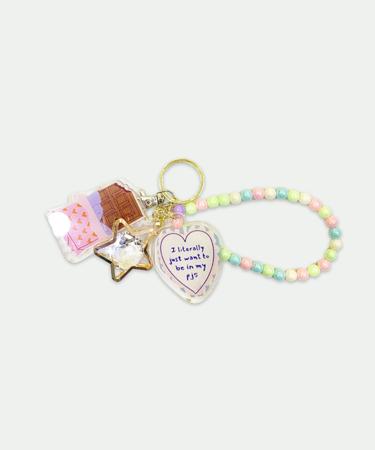 Aesthetic Planner & Star Charm Accessory Keychain