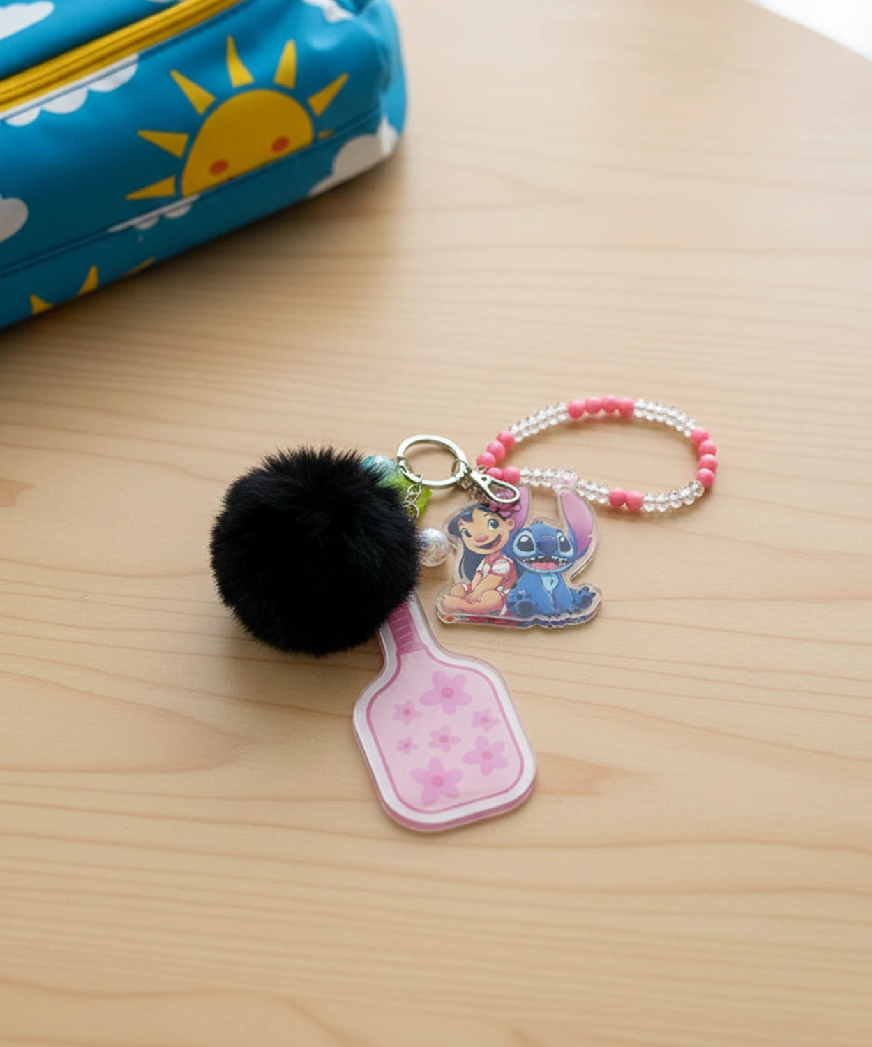 Lilo & Stitch Nail Polish Charm Keychain