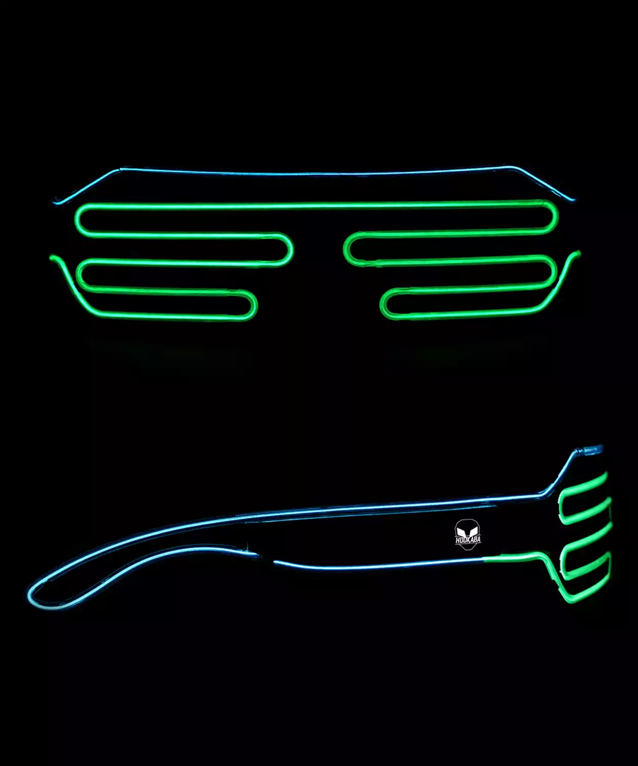 Rave Shade Unisex Wireless Led Glasses- Green Blue