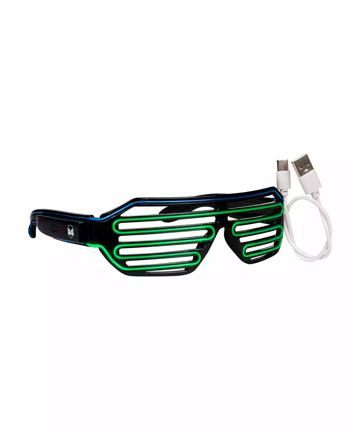 Rave Shade Unisex Wireless Led Glasses- Green Blue